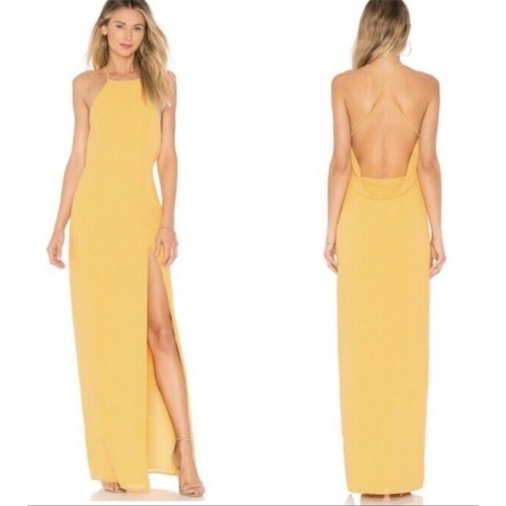 Lovers + Friends Draped Open Back Sheyla Gown Size M New with Tags